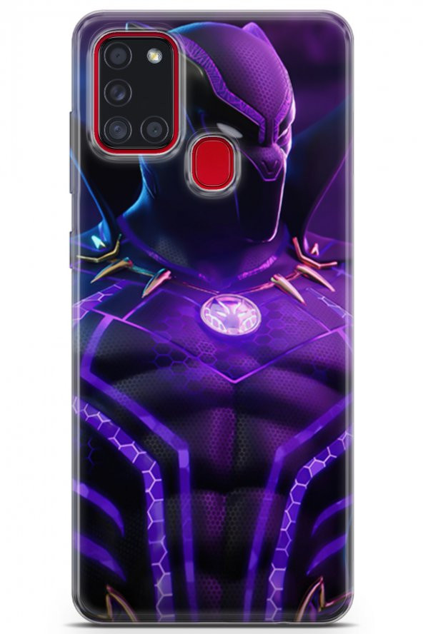 Samsung Galaxy A21s Uyumlu Kılıf Dc 13 Mor Panter Fortnite Case Kapak Mor