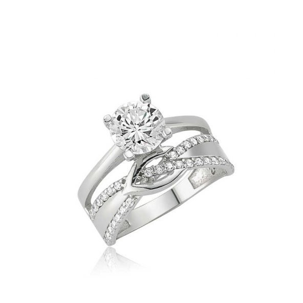 Gümüş Tektaş Düğüm Yüzük SL2639 ürün görseli