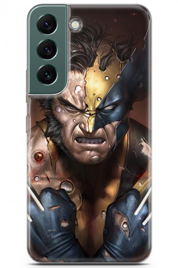 Samsung Galaxy S22 Uyumlu Kılıf Dc 03 Wolverine Arka Kapak Gold