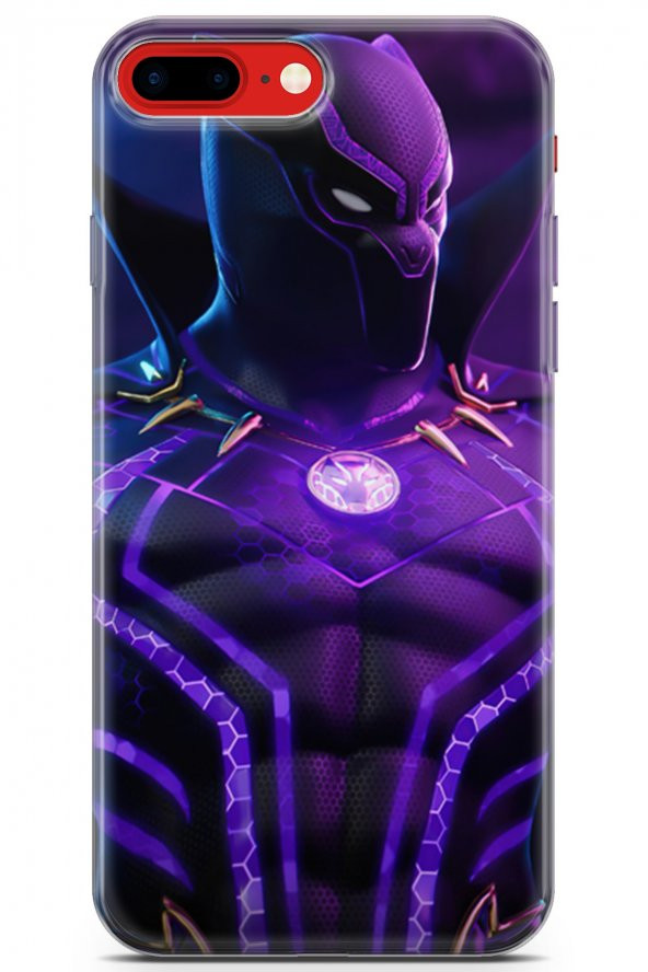 Apple iPhone 7 Plus - 8 Plus Uyumlu Kılıf Dc 13 Mor Panter Fortnite Case Kapak Mor