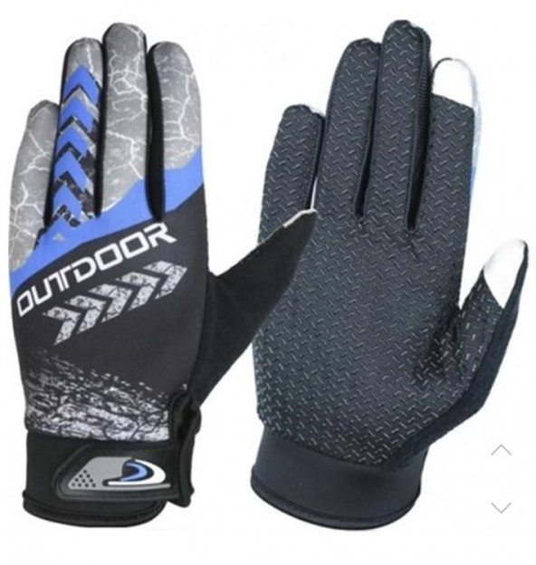 XBYC Outdoor Mtb Mevsimlik Tam Parmak Bisiklet Eldiveni Large Eldiven Mavi - 2