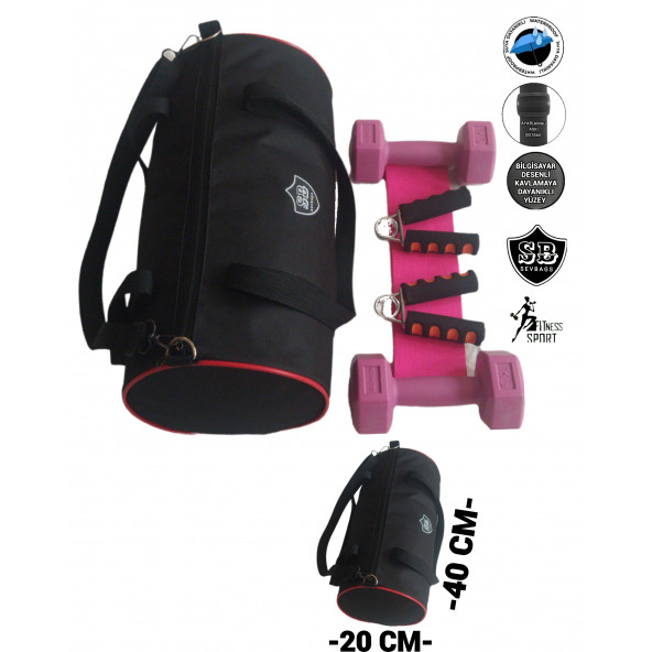 SEVBAGS SİLİNDİR OMUZ ASKILI FİTNESS SPOR ÇANTASI UNİSEX - 3