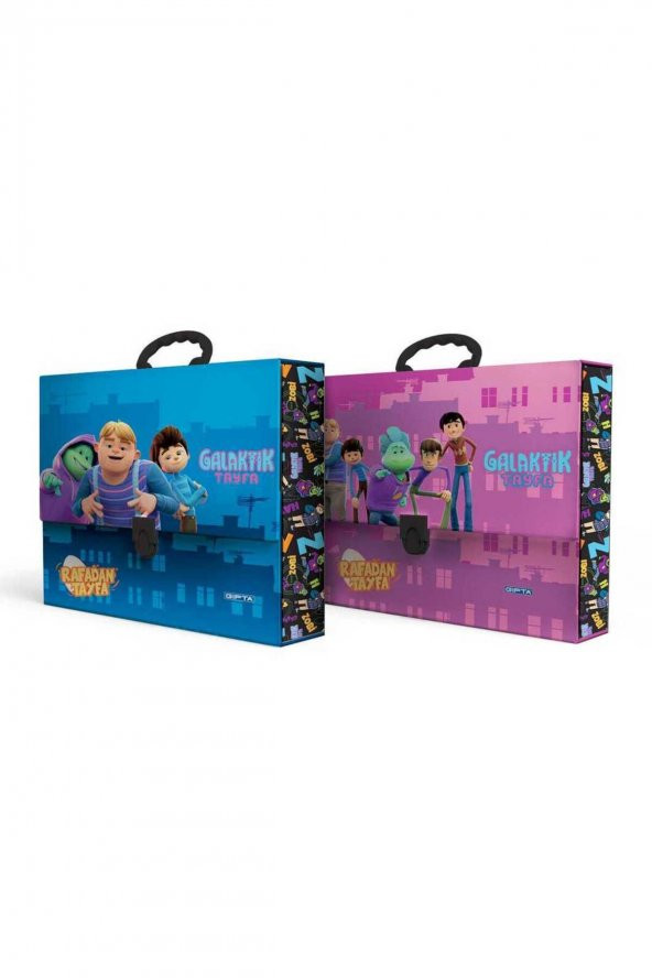 Rafadan Tayfa Saplı Klasör Çanta - Mor