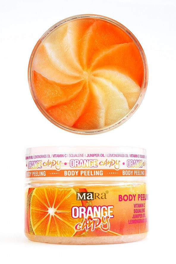 Mara Vücut Peeling Orange Candy Portakal Şekeri 300 Gr