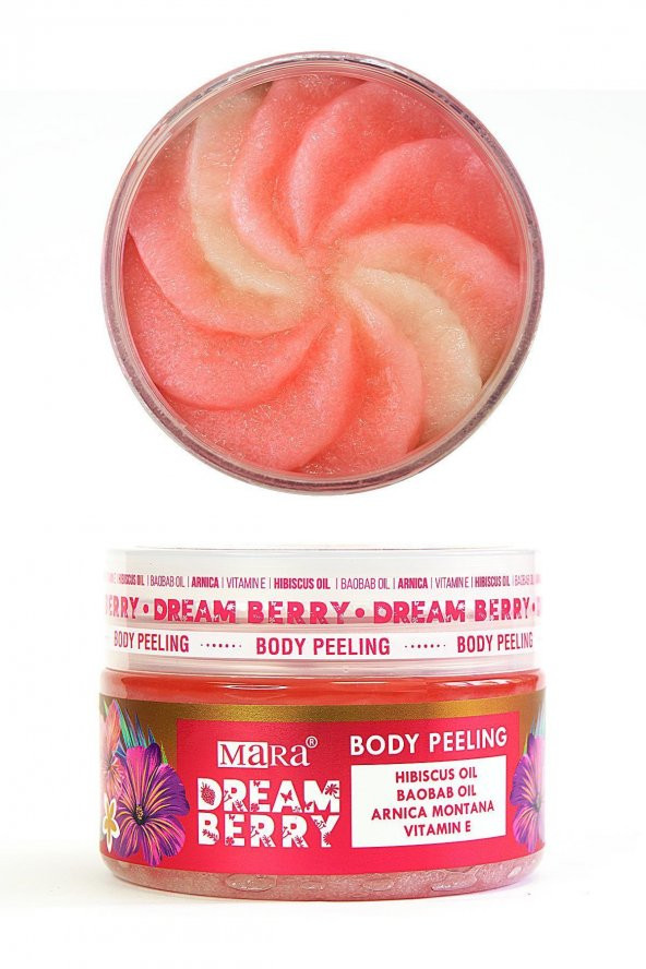 Mara Vücut Peeling Dreamberry Değerli Yağlar İçeren Çilek 300 Gr