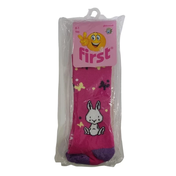 FİRST TAVŞAN DESENLİ KIZ ÇOCUK KIŞLIK KİLOTLU ÇORAP - 3