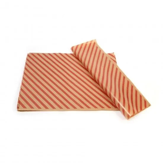 KIRMIZI ÇİZGİ BASKILI 40GR İTHAL ŞAMUA KRAFT AMBALAJ KAĞIDI 70X100CM 10 kg