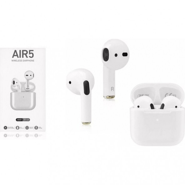 TT_SW29 Air5s Dokunmatik Kablosuz Bluetooth Kulak İçi Kulaklık Beyaz
