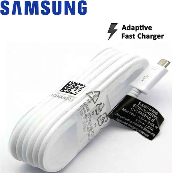 Samsung Note 2 3 4 5 S4 S5 S6 S7 Edge Hızlı Şarj Data Kablosu Beyaz - 2