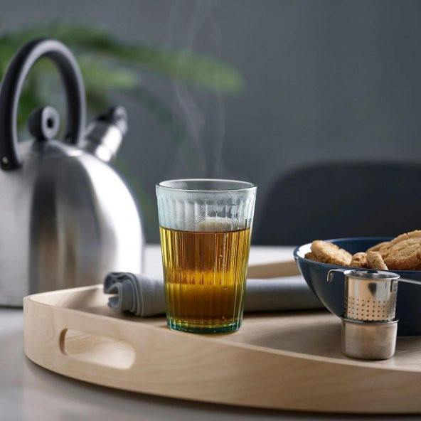 4 Adet Cam Bardak Seti Açık Turkuaz Renk MeridyenDukkan 31 cl, 4 Adet - Resim 5