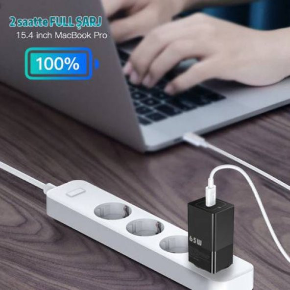 Polham Gan 65W Usb C Hızlı Şarj Aleti 4.0 Hızlı Macbook Pro Şarj Aleti 3.0 QC4.0 PD3.0 Şarj Başlık - 3