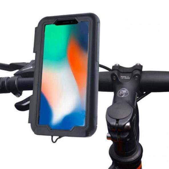 Polham Bisiklet, Motosiklet, Scooter İçin Gidona Takılan Su Geçirmez Telefon Tucu, Kilit Tasarımlı