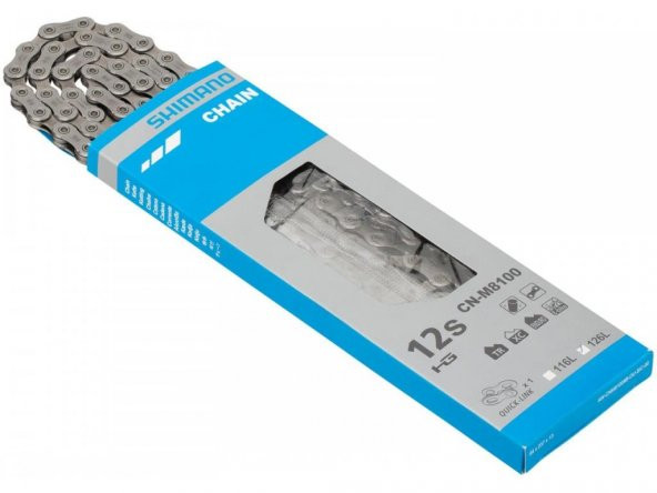 Shimano CN-M8100 12 Vites Uyumlu Bisiklet Zinciri 126 Bakla ICNM8100126Q - 3