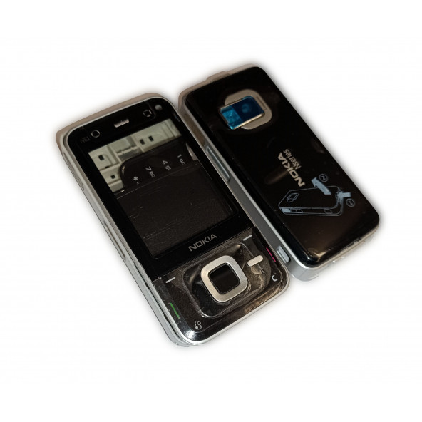 Nokia N81 Kasa Kapak Tuş Takımı N81 Uyumlu Siyah Renk Orta Kasa Ön Kapak Arka Kapak Tuş Takımı - 2