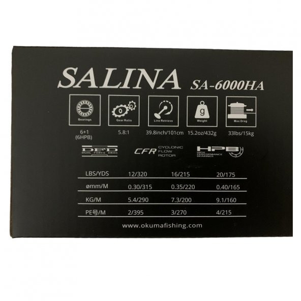 Okuma Salina SA-6000HA 6+1BB Jig Olta Makinesi - 3