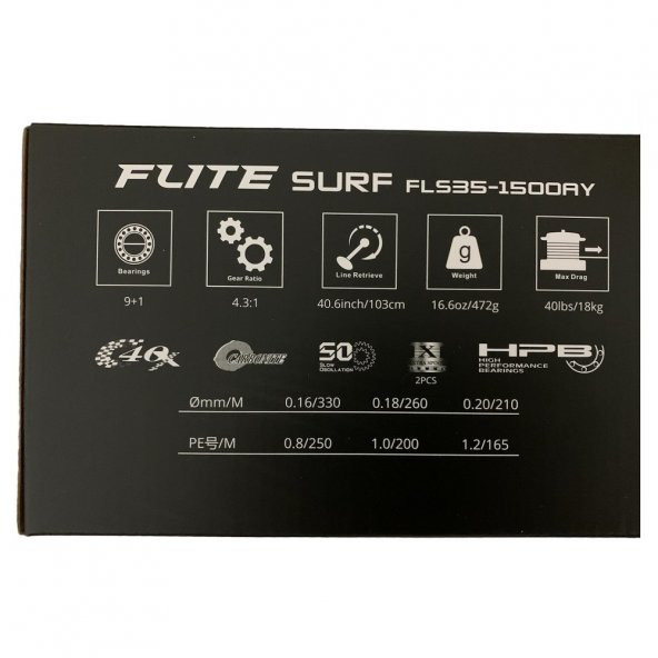 Okuma Flite Surf FLS35-1500AY Gunsmoke 9+1BB Olta Makinesi - 5