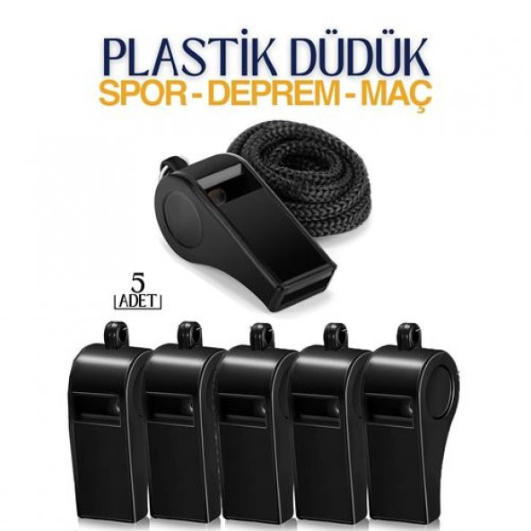 5 li Spor ve Deprem Düdüğü Sigefriedo Design 718899