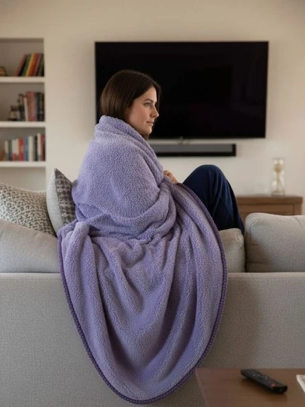 Wellsoft Battaniye, Dört Mevsim Televizyon Battaniyesi, Peluş, Polar Battaniye, Tek Kişilik, 170*230 - 8