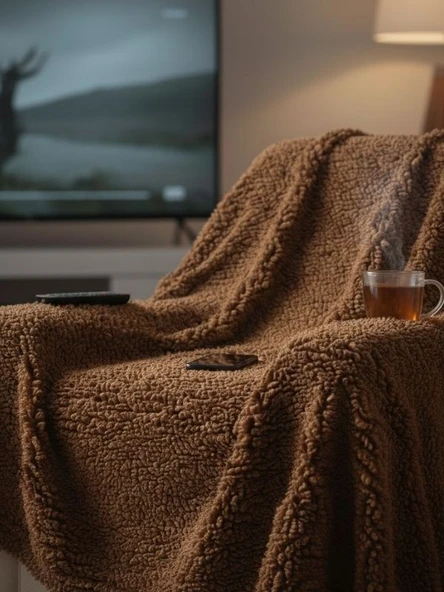 Wellsoft Battaniye, Dört Mevsim Televizyon Battaniyesi, Peluş, Polar Battaniye, Tek Kişilik, 170*230 - 11