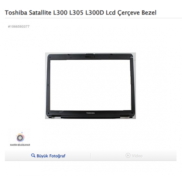 Toshiba Satallite L300 L305 L300D Lcd Çerçeve Bezel