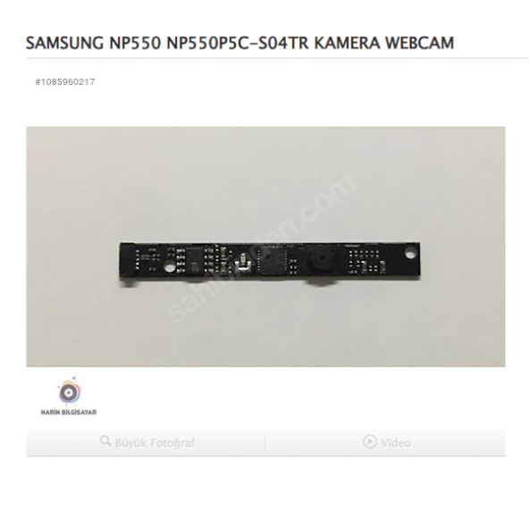 SAMSUNG NP550 NP550P5C-S04TR KAMERA WEBCAM