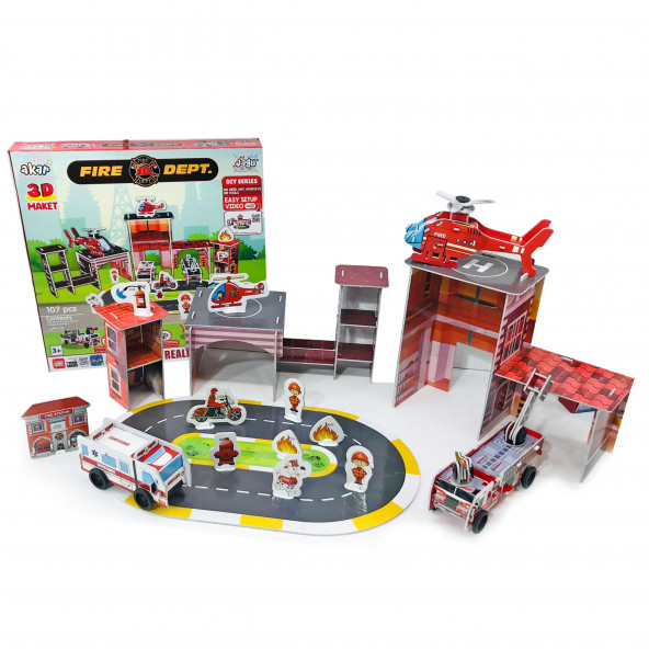 3D PUZZLE MAKET  İTFAİYE ALANI JAGU (XL)
