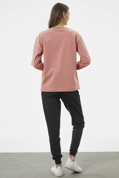 Nakış Detaylı Oversize Eşofman Takım - Pembe - Resim 6