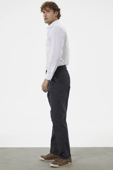 Klasik Chino Kadife Pantolon - Siyah - 4