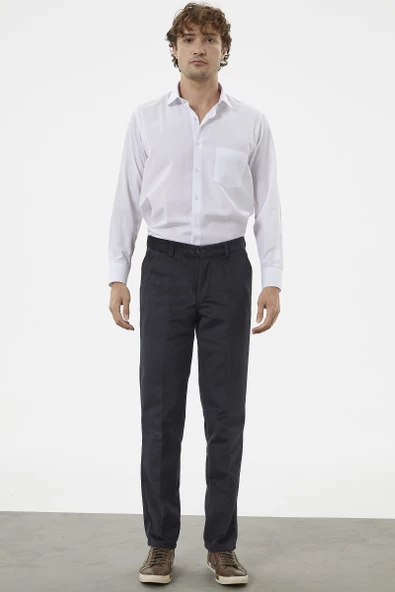 Klasik Chino Kadife Pantolon - Siyah - 5