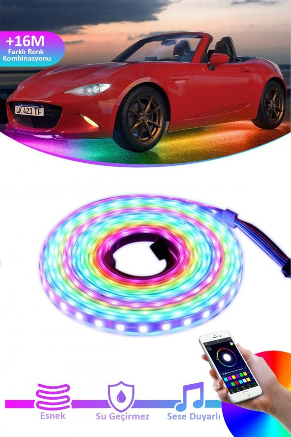 Araç Altı Rgb Led Aydınlatma Şerit Led App Kontrollü