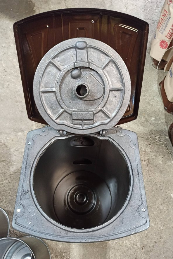 Alttan Havalı Kovalı Uyuyan Kömür Odun Emaye Soba - 2