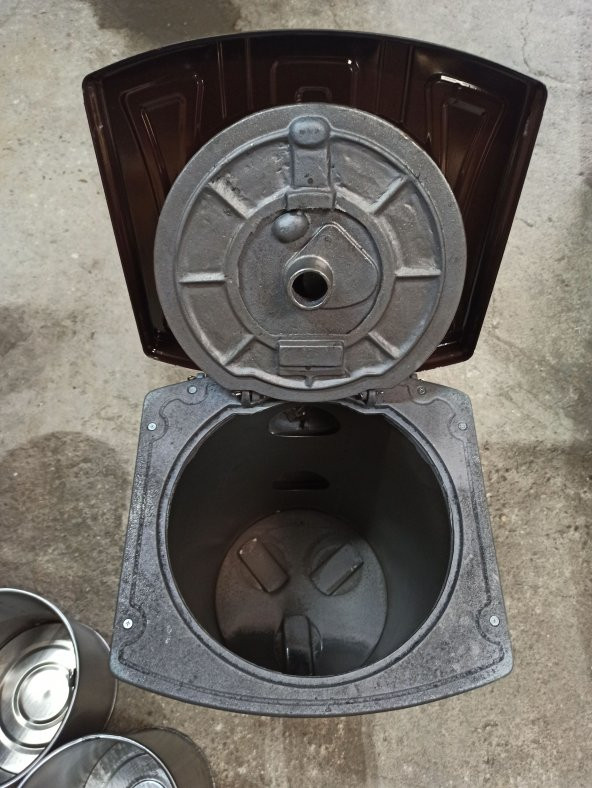 Önden Hava Delikli Kovalı Odun Kömür Emaye Soba - 4