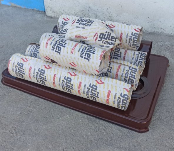 Kuzine Boru Takımı Kahverengi Emaye Soba Borusu - 2