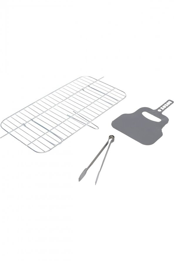 Mangal Set 3 Kademeli 45x30cm Pervazlı Isıya Dayanıklı Lüks Mangal - 4
