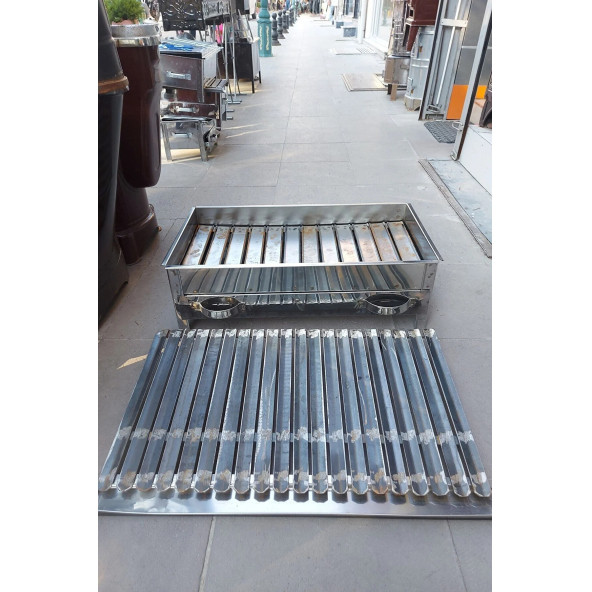 Özel Üretim El Yapımı Kömürlü Kamp Mangalı 70 x 42 CM (Barbekü İçin Uygun) - 2