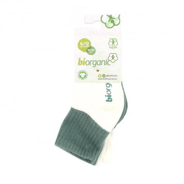 Biorganic Colurs 2li Havlu Kaymaz Bebek Çorabı 68480