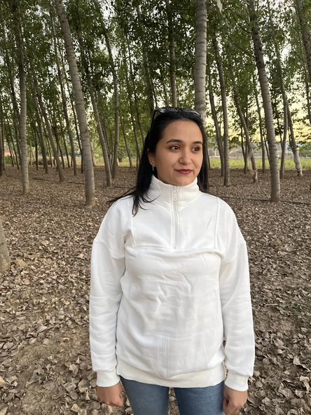 FERMUARLI POLO YAKA KAZAK/ sweatshirt - 2