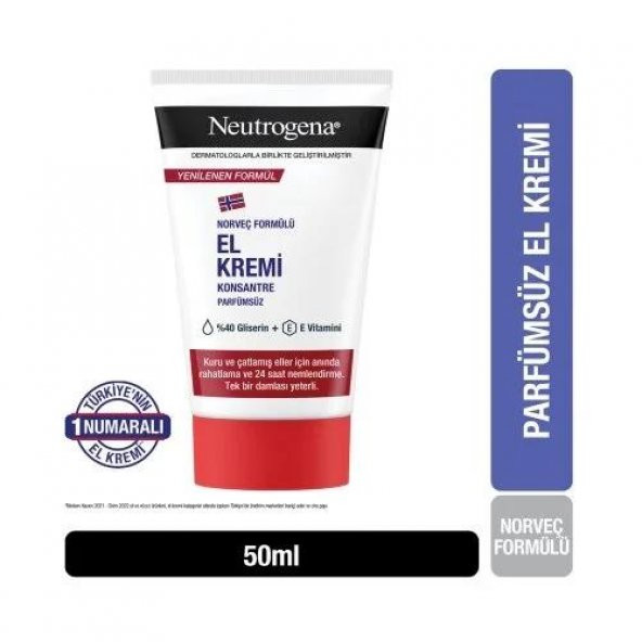 Neutrogena Parfümsüz Konsantre El Kremi 50 ml - 2