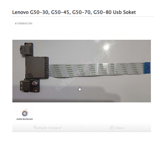 Lenovo G50-30, G50-45, G50-70, G50-80 Usb Soket ses soket