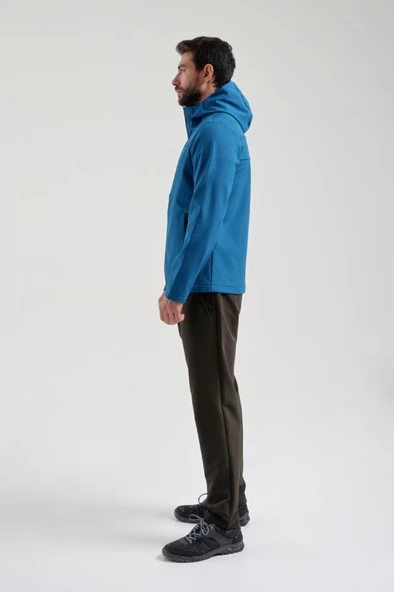 Exuma 2311100 Erkek Petrol Mavisi Yağmur Rüzgar Geçirmez Softshell Özellikli Mont - 6