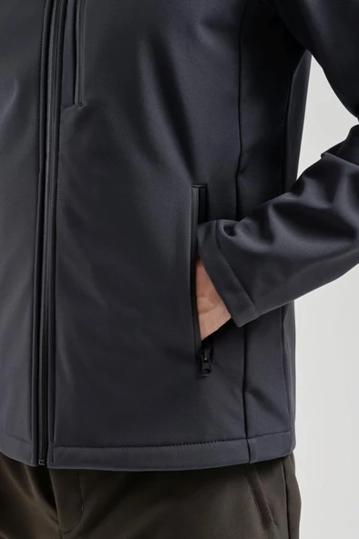Exuma 2311100 Erkek Antrasit Yağmur Rüzgar Geçirmez Softshell Özellikli Mont - 3