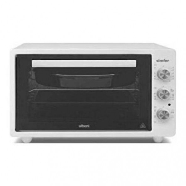 SİMFER M4242 42LT BEYAZ TURBO MİDİ FIRIN+MEKANİK SAAT