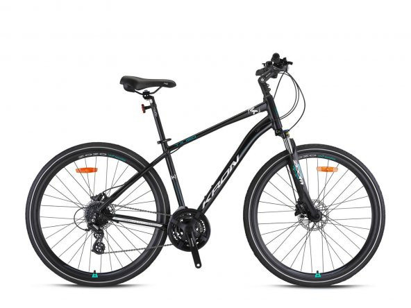 TX 150 - 28" Trekking - 18' - 24 Vites - H.DISC - Mat Siyah-Gri/Turkuaz