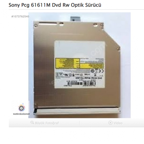 Sony Pcg 61611M Dvd Rw Optik Sürücü