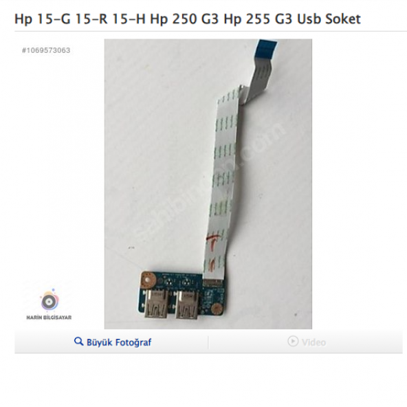 Hp 15-G 15-R 15-H Hp 250 G3 Hp 255 G3 Usb Soket