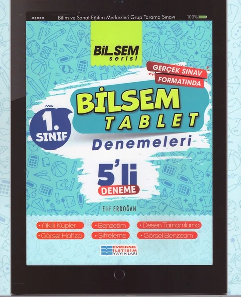 EVRENSEL 1.SINIF BİLSEM TABLET 5 Lİ DENEME ürün görseli 1