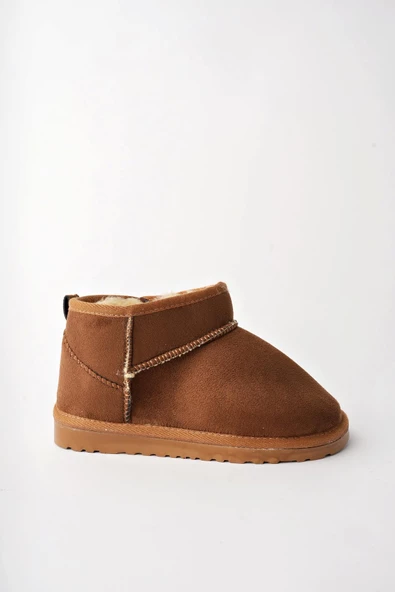 Muggo SNOW Garantili Unisex Çocuk Kalın Taban İçi Tüylü Günlük Mini Yarım Bot - 12