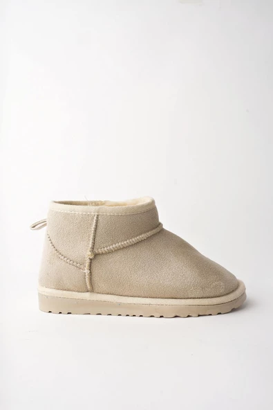 Muggo SNOW Garantili Unisex Çocuk Kalın Taban İçi Tüylü Günlük Mini Yarım Bot - 4