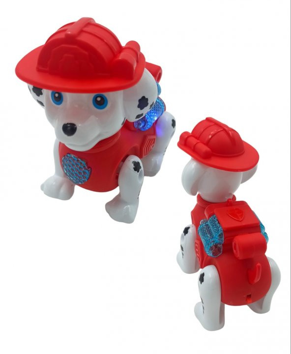 Yürüyen Köpek Pilli Işıklı Sesli Paw Patrol Marshall Figür Benzeri Yürüyen Köpek - 3