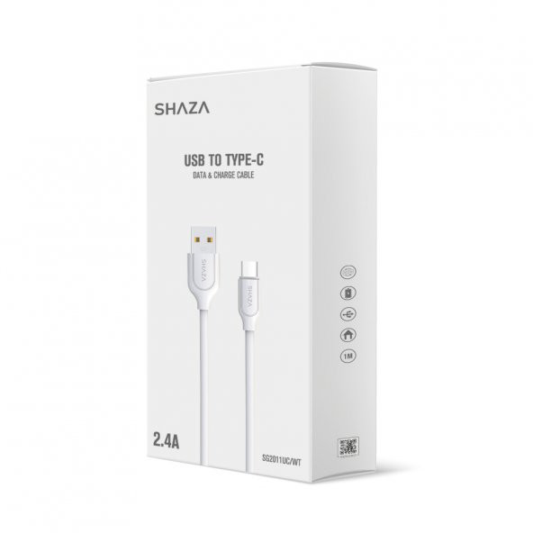 SHAZA Orijinal Sarım USB To Type-C 60W Destekli Hızlı Şarj ve Data Kablosu - 1 Metre - 2